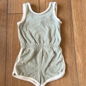 Green Terrycloth Romper